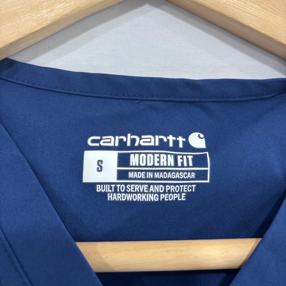 Carhartt Liberty V-Neck Scrub Top Navy Blue HCA Florida Healthcare Women S - Picture 11 of 13